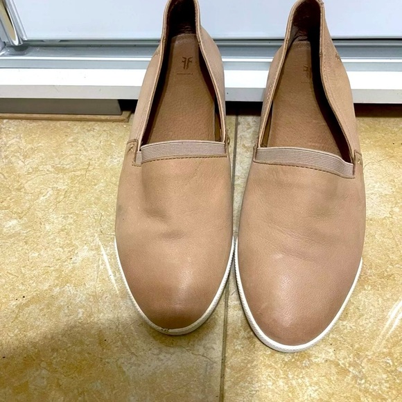 Frye Shoes - Frye Slip On Sz 11M leather Women Shoes light brown/ beige color